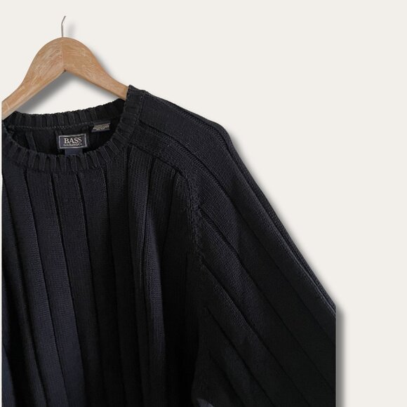 GH Bass Men's 100% Cotton Black Sweater Size XXL - Picture 4 of 4